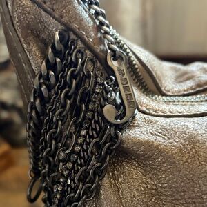 Juicy Couture Metallic Shoulder Bag with Chain Detail